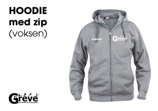 GT hoodie ZIP 021034 grå